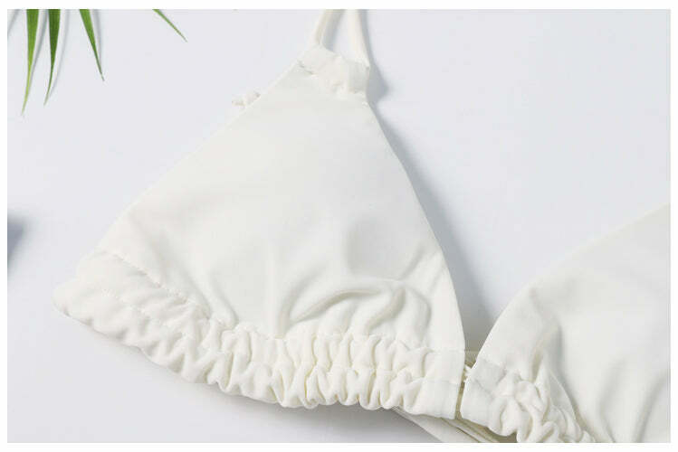 Y2K Aesthetic Striped Halter Bikini Set - Coquette Style for Women Y2K Aesthetic Striped Halter Bikini Set - Coquette Style for Women