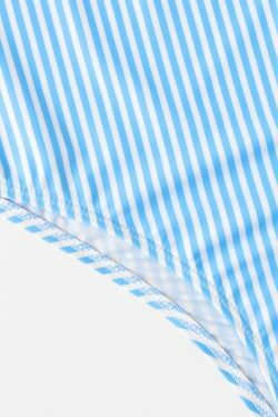 Y2K Aesthetic Striped High Leg Monokini Swimsuit - Coquette Fashion for Women