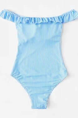 Y2K Aesthetic Striped High Leg Monokini Swimsuit - Coquette Fashion for Women