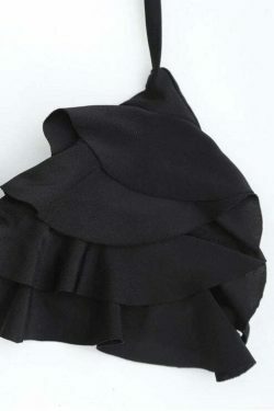 Y2K Aesthetic Striped Ruffles Bathing Suit for Women - Trendy and Fashionable Swimwear