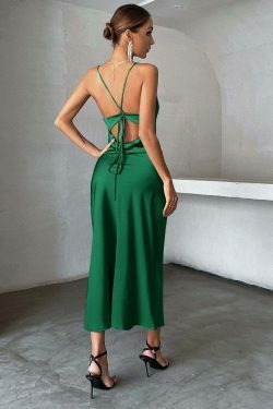 Y2K Aesthetic Suspender Dress with Long Skirt - Coquette & Grunge Style for Women