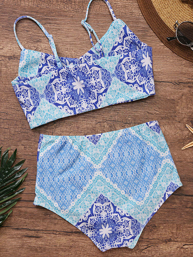 Y2K Aesthetic Tankini: Comfy Wireless Swimwear - Pastel Goth, Grunge Y2K Aesthetic Tankini: Comfy Wireless Swimwear - Pastel Goth, Grunge