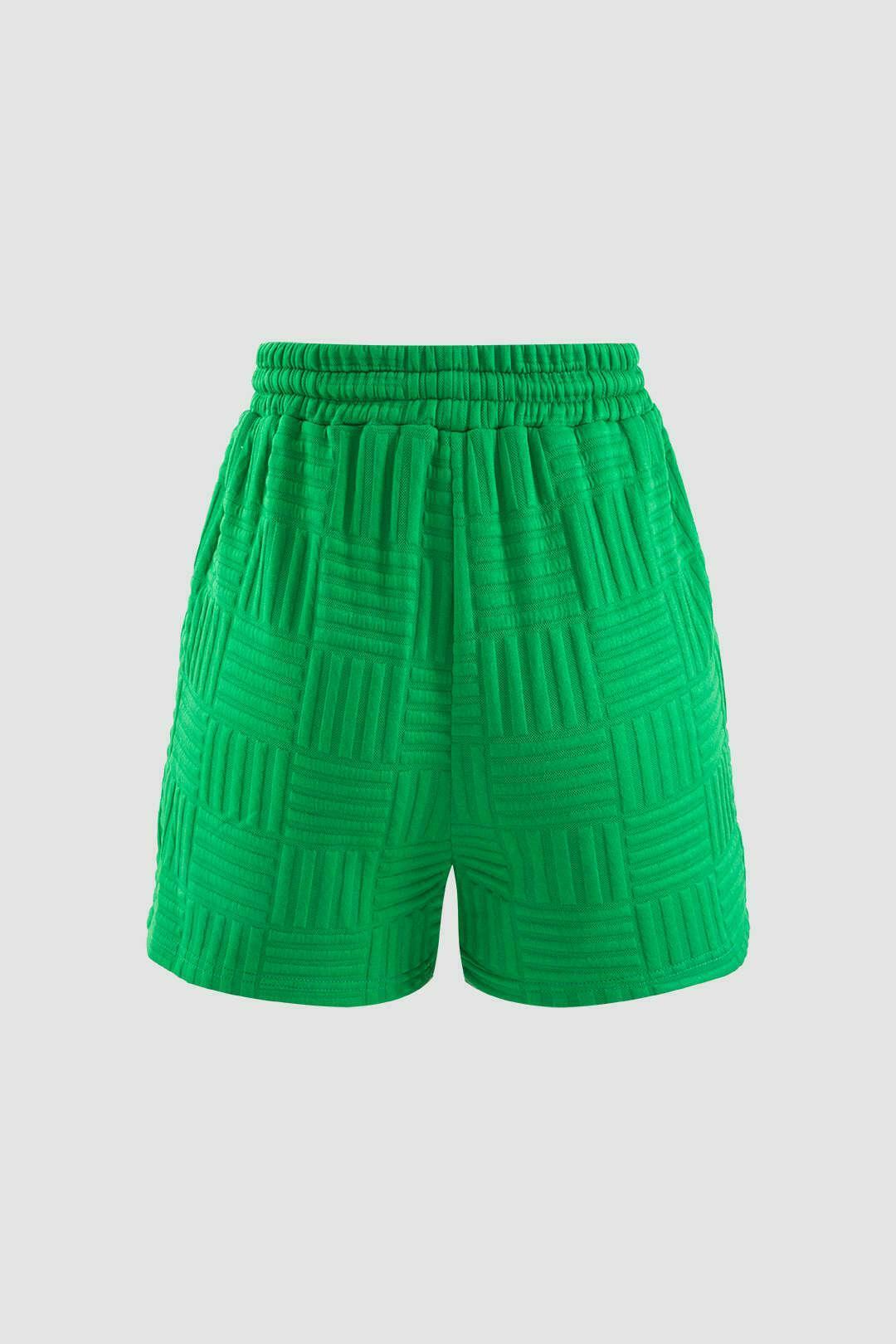 Y2K Aesthetic Textured Hooded T-Shirt and Drawstring Shorts Set for Women Y2K Aesthetic Textured Hooded T-Shirt and Drawstring Shorts Set for Women