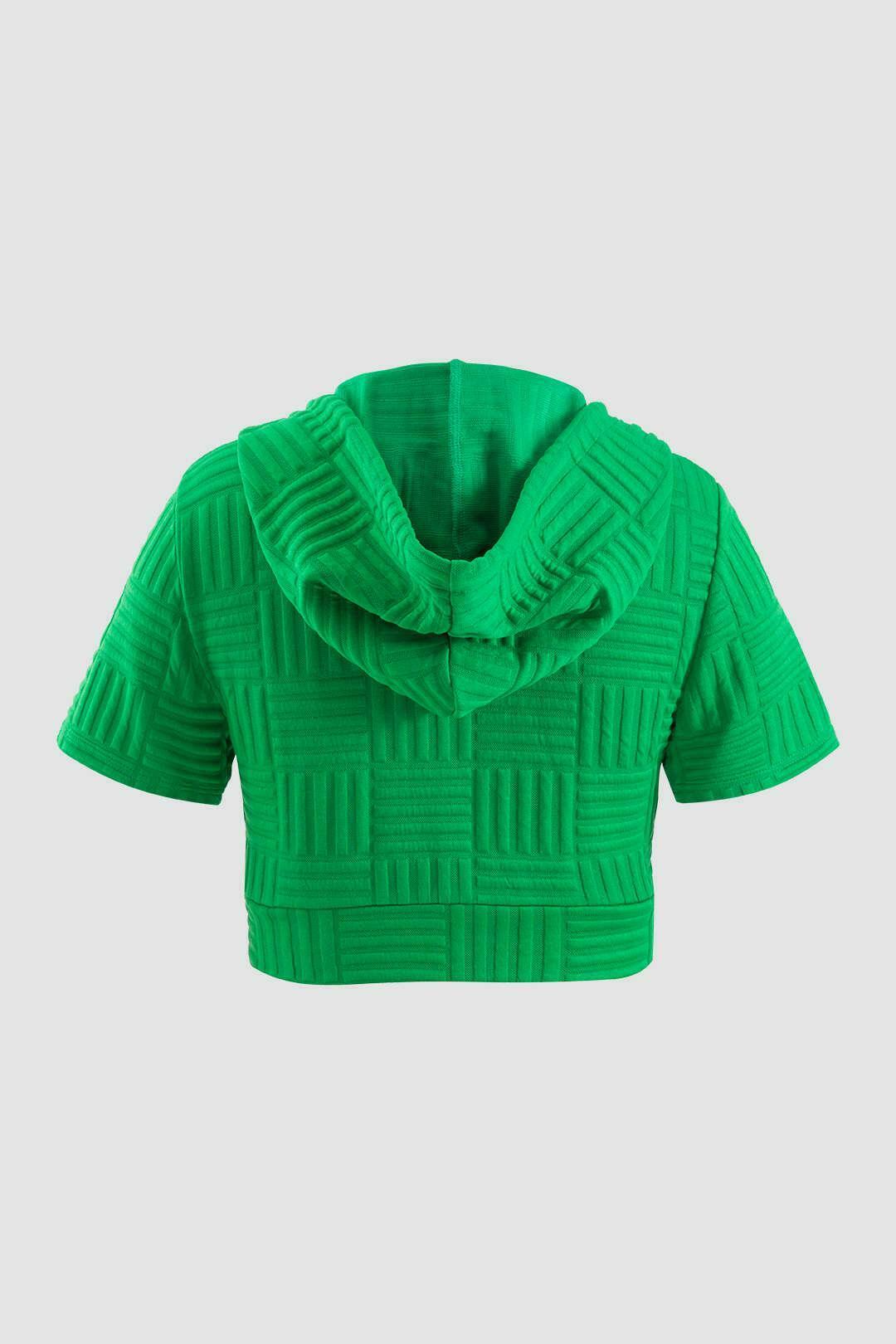 Y2K Aesthetic Textured Hooded T-Shirt and Drawstring Shorts Set for Women Y2K Aesthetic Textured Hooded T-Shirt and Drawstring Shorts Set for Women