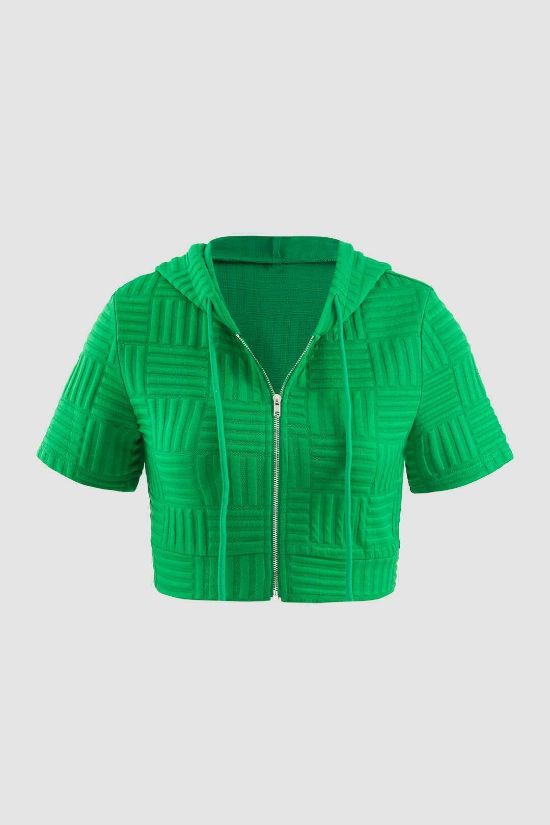 Y2K Aesthetic Textured Hooded T-Shirt and Drawstring Shorts Set for Women Y2K Aesthetic Textured Hooded T-Shirt and Drawstring Shorts Set for Women