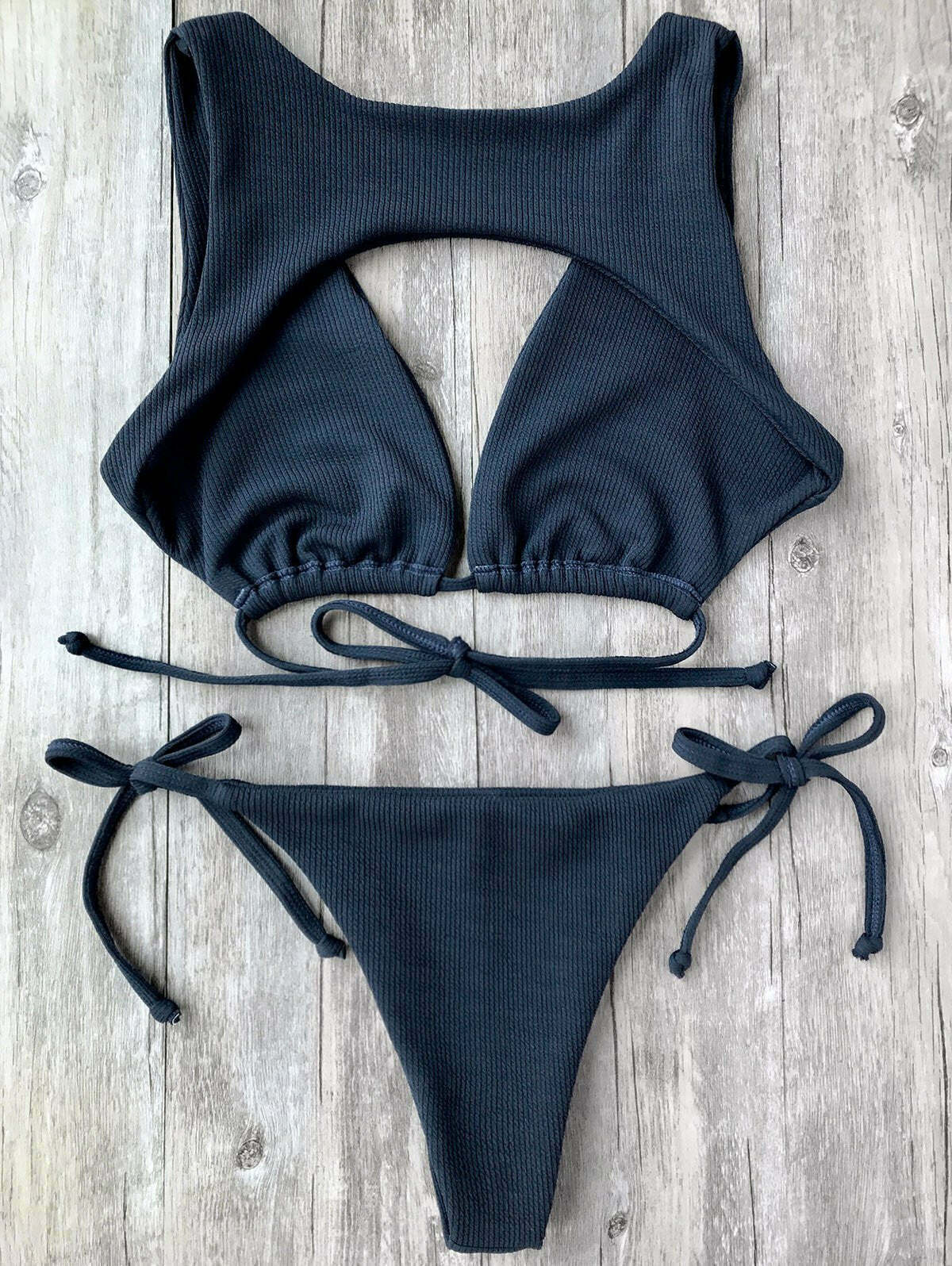 Y2K Aesthetic Textured Plunge Bathing Suit - Coquette Grunge Fashion & Pastel Goth Vibes Y2K Aesthetic Textured Plunge Bathing Suit - Coquette Grunge Fashion & Pastel Goth Vibes