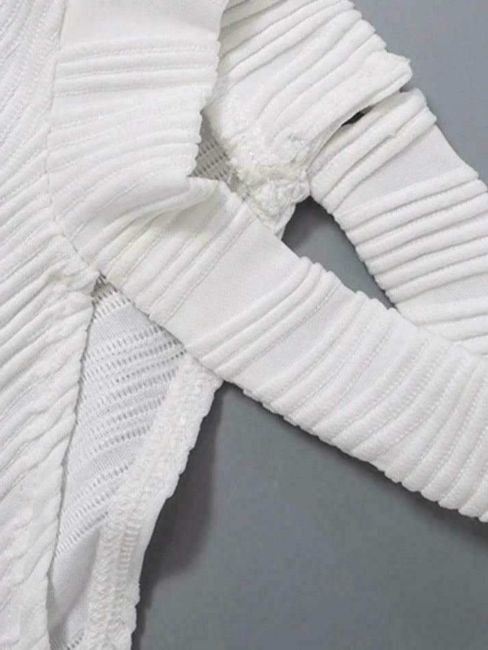 Y2K Aesthetic Textured Slanted Shoulder Irregular Hem Long Sleeve Tee Y2K Aesthetic Textured Slanted Shoulder Irregular Hem Long Sleeve Tee