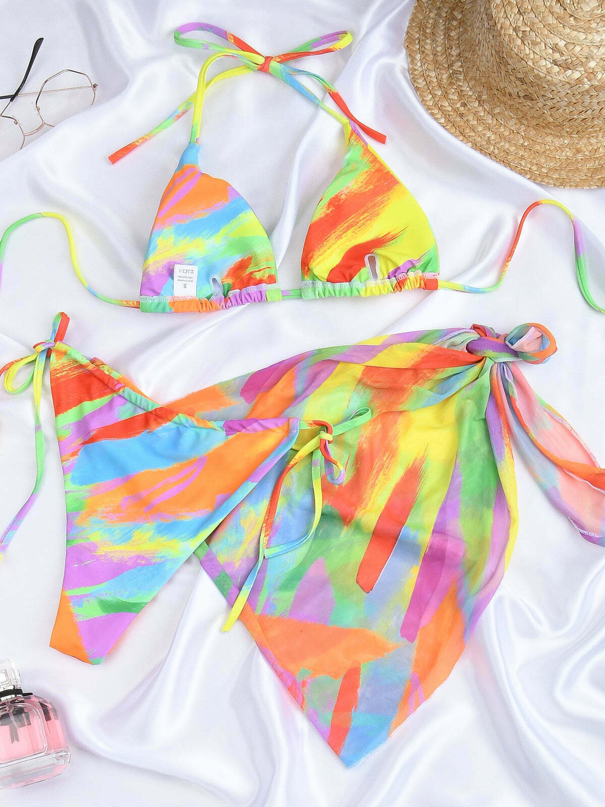 Y2K Aesthetic Tie-Dye Bikini Set for Coquette Style with Grunge and Pastel Goth Vibes Y2K Aesthetic Tie-Dye Bikini Set for Coquette Style with Grunge and Pastel Goth Vibes