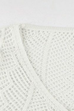 Y2K Aesthetic Tie Front Open Knit Crop Top for Women - Coquette & Grunge Style Fashion