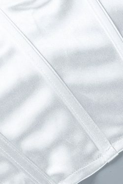 Y2K Aesthetic Tie Front Satin Corset Top for Women - Coquette Style Grunge Fashion