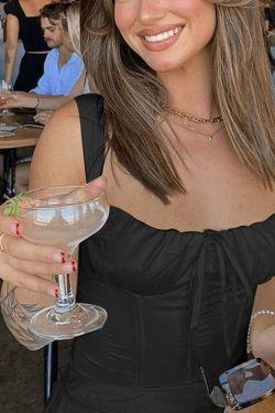 Y2K Aesthetic Tie Front Satin Corset Top for Women - Coquette Style Grunge Fashion