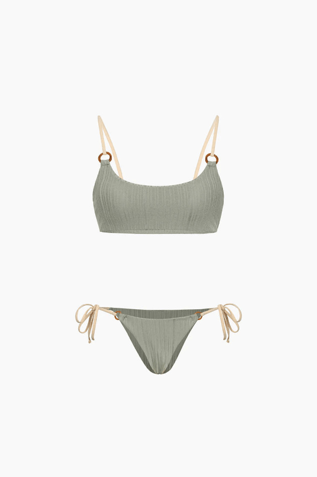 Y2K Aesthetic Tie Side Bikini Swimsuit Set in Coquette Style & Grunge Fashion Y2K Aesthetic Tie Side Bikini Swimsuit Set in Coquette Style & Grunge Fashion
