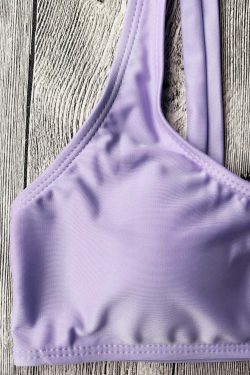 Y2K Aesthetic Tie Side String Scoop Neck Bikini Set