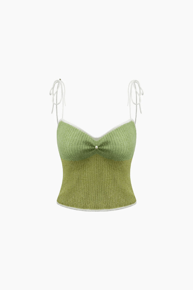 Y2K Aesthetic Tie Strap Knit Cami Top - Coquette & Grunge Style, Cute Tops, Pastel Goth, Cargo Skirt Y2K Aesthetic Tie Strap Knit Cami Top - Coquette & Grunge Style, Cute Tops, Pastel Goth, Cargo Skirt