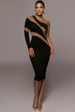Y2K Aesthetic Transparent Bodycon Dress for Women - Coquette & Grunge Style Fashion Statement