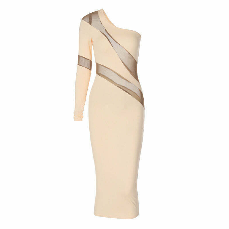 Y2K Aesthetic Transparent Bodycon Dress for Women - Coquette & Grunge Style Fashion Statement