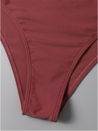 Y2K Aesthetic Tri-Color Split Bikini with Chest Opening Strap - Coquette Fashion for Women