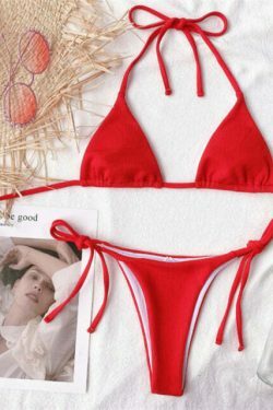 Y2K Aesthetic Triangle Bikini - Coquette Grunge Fashion - Cute Tops & Cargo Skirt Combinations