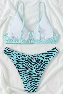 Y2K Aesthetic Triangle Print Bikini - Sexy and Stylish Swimwear for Women