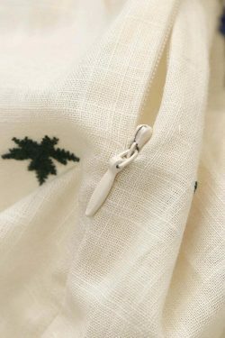 Y2K Aesthetic Tropical Embroidered Backless Dress - Coquette Style with Grunge & Pastel Goth Vibes