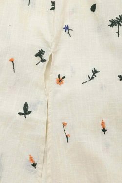 Y2K Aesthetic Tropical Embroidered Backless Dress - Coquette Style with Grunge & Pastel Goth Vibes