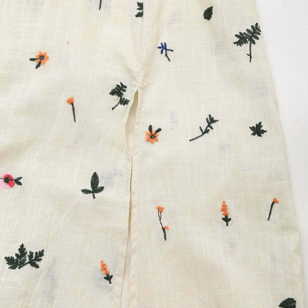 Y2K Aesthetic Tropical Embroidered Backless Dress - Coquette Style with Grunge & Pastel Goth Vibes Y2K Aesthetic Tropical Embroidered Backless Dress - Coquette Style with Grunge & Pastel Goth Vibes