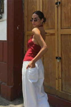 Y2K Aesthetic Turn Around Backless Floral Tank Top