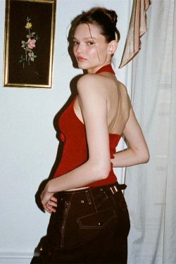 Y2K Aesthetic Turn Around Backless Floral Tank Top