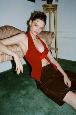 Y2K Aesthetic Turn Around Backless Floral Tank Top