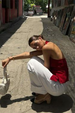 Y2K Aesthetic Turn Around Backless Floral Tank Top