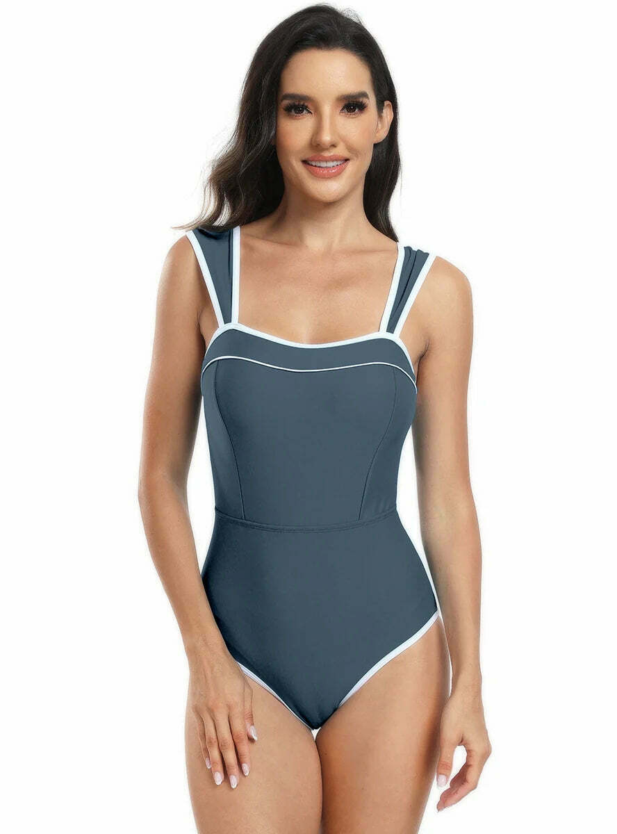 Y2K Aesthetic Two-Piece Bikini Set for Women - Coquette Style Swimsuit with a Sporty Skirt Y2K Aesthetic Two-Piece Bikini Set for Women - Coquette Style Swimsuit with a Sporty Skirt