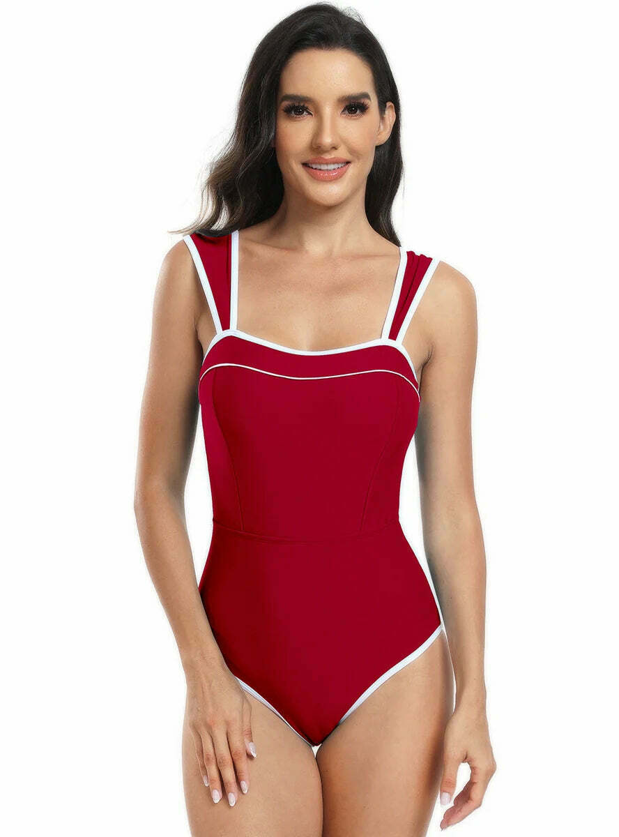 Y2K Aesthetic Two-Piece Bikini Set for Women - Coquette Style Swimsuit with a Sporty Skirt Y2K Aesthetic Two-Piece Bikini Set for Women - Coquette Style Swimsuit with a Sporty Skirt