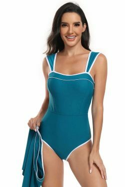Y2K Aesthetic Two-Piece Bikini Set for Women - Coquette Style Swimsuit with a Sporty Skirt