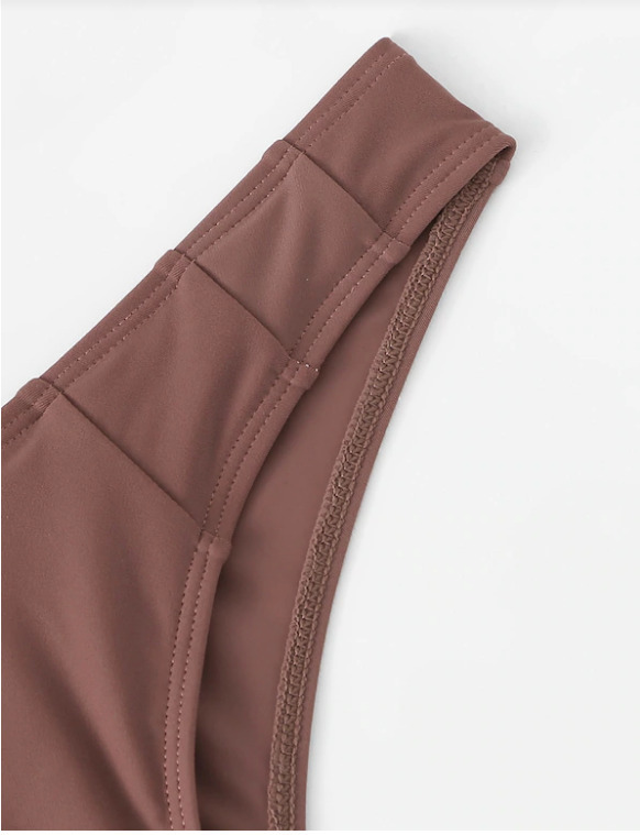 Y2K Aesthetic Two Tone High Cut Bikini Set - Coquette & Grunge Style Women's Fashion