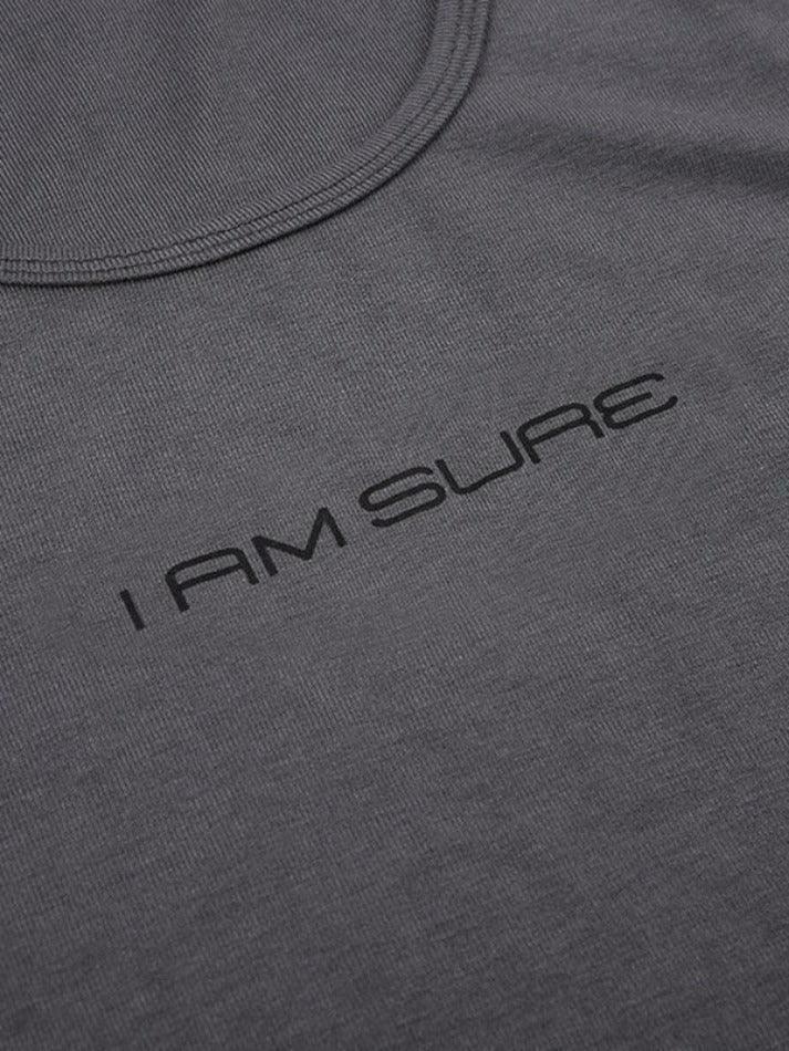 Y2K Aesthetic U Neck Letter Print Loungewear Tank Top - Coquette & Grunge Style