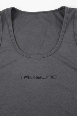 Y2K Aesthetic U Neck Letter Print Loungewear Tank Top - Coquette & Grunge Style