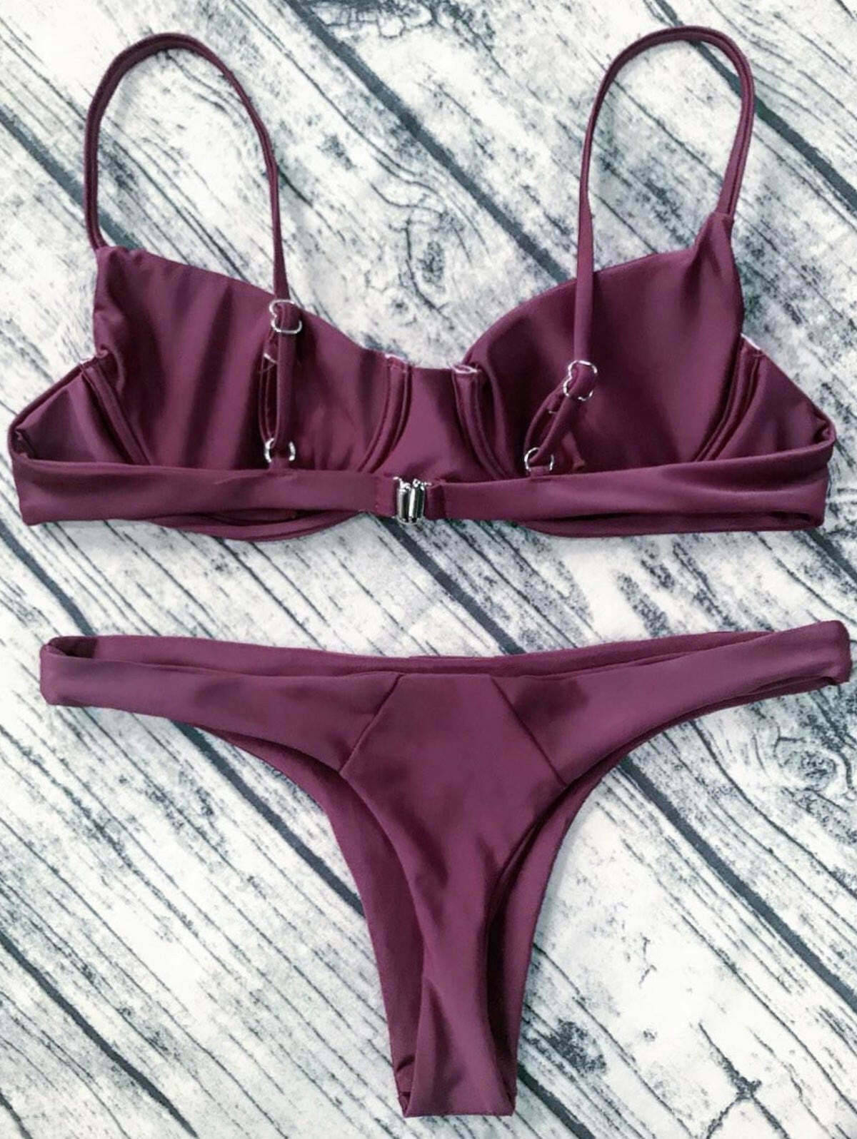 Y2K Aesthetic Underwired Push Up Bathing Suit for Women Y2K Aesthetic Underwired Push Up Bathing Suit for Women