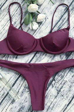 Y2K Aesthetic Underwired Push Up Bathing Suit for Women
