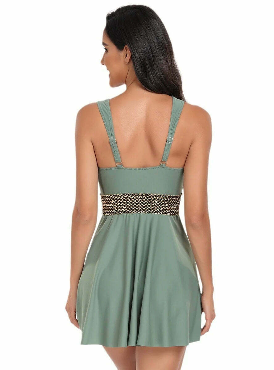 Y2K Aesthetic V-Neck Bikini Swimsuit - Coquette Style for Women Y2K Aesthetic V-Neck Bikini Swimsuit - Coquette Style for Women