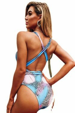 Y2K Aesthetic V-Neck One-Piece Swimsuit: Coquette Style Sexy Bikini