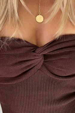 Y2K Aesthetic Vallice Strapless Off Shoulder Top - Coquette Style Cute Pastel Goth Fashion