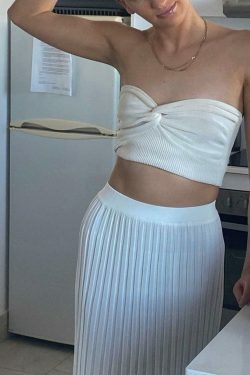 Y2K Aesthetic Vallice Strapless Off Shoulder Top - Coquette Style Cute Pastel Goth Fashion