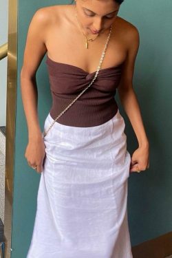 Y2K Aesthetic Vallice Strapless Off Shoulder Top - Coquette Style Cute Pastel Goth Fashion