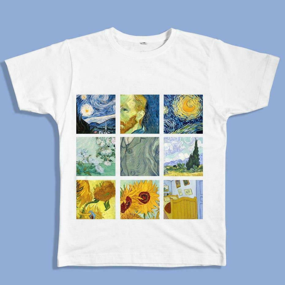 Y2K Aesthetic Van Gogh T-Shirt - Coquette Grunge Outfit with Pastel Goth Vibes Y2K Aesthetic Van Gogh T-Shirt - Coquette Grunge Outfit with Pastel Goth Vibes
