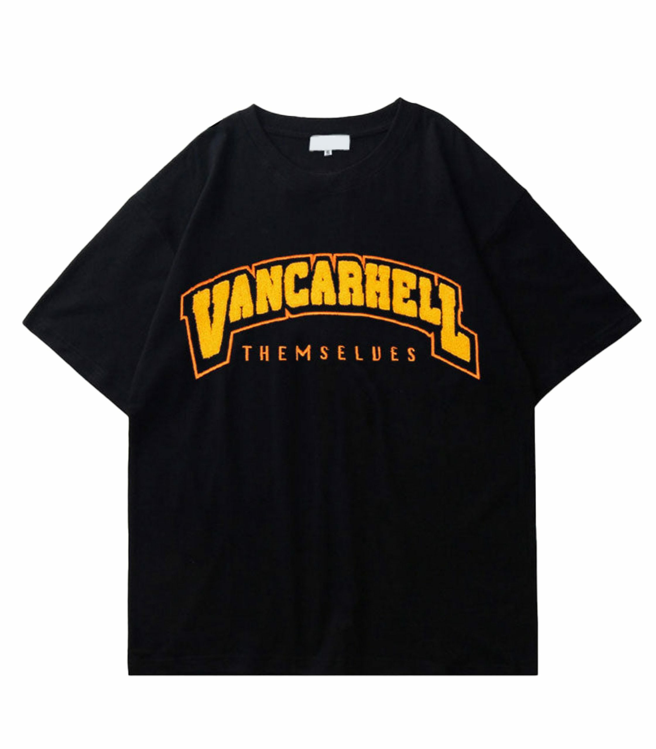 Y2K Aesthetic VANCARHELL Varsity T-Shirt - Coquette & Grunge Style Cute Tops & Cargo Skirt