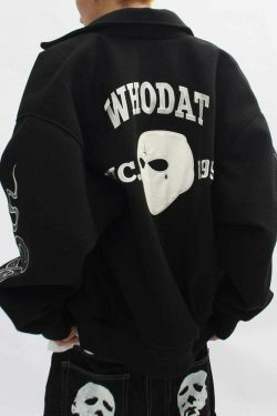 Y2K Aesthetic Varsity Jacket with Coquette Style and Grunge Fashion Elements