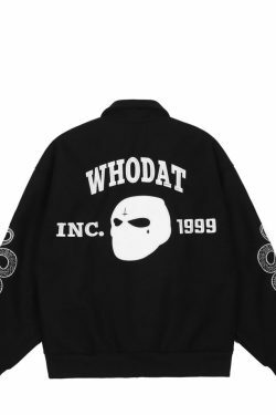 Y2K Aesthetic Varsity Jacket with Coquette Style and Grunge Fashion Elements