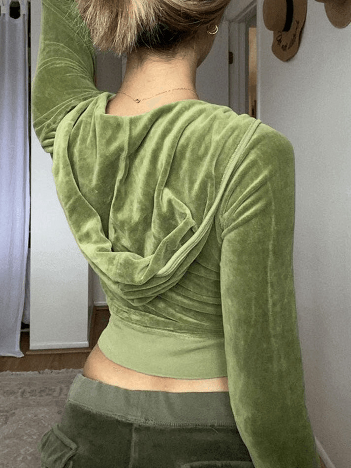 Y2K Aesthetic Velvet Zip Up Hoodie for Women - Coquette Style Grunge Fashion with Pastel Goth Vibes Y2K Aesthetic Velvet Zip Up Hoodie for Women - Coquette Style Grunge Fashion with Pastel Goth Vibes