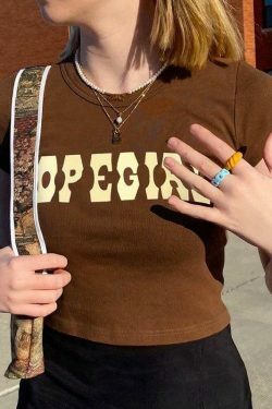 Y2K Aesthetic Vintage Crop Top - Coquette Style Grunge Fashion Women's Clothing