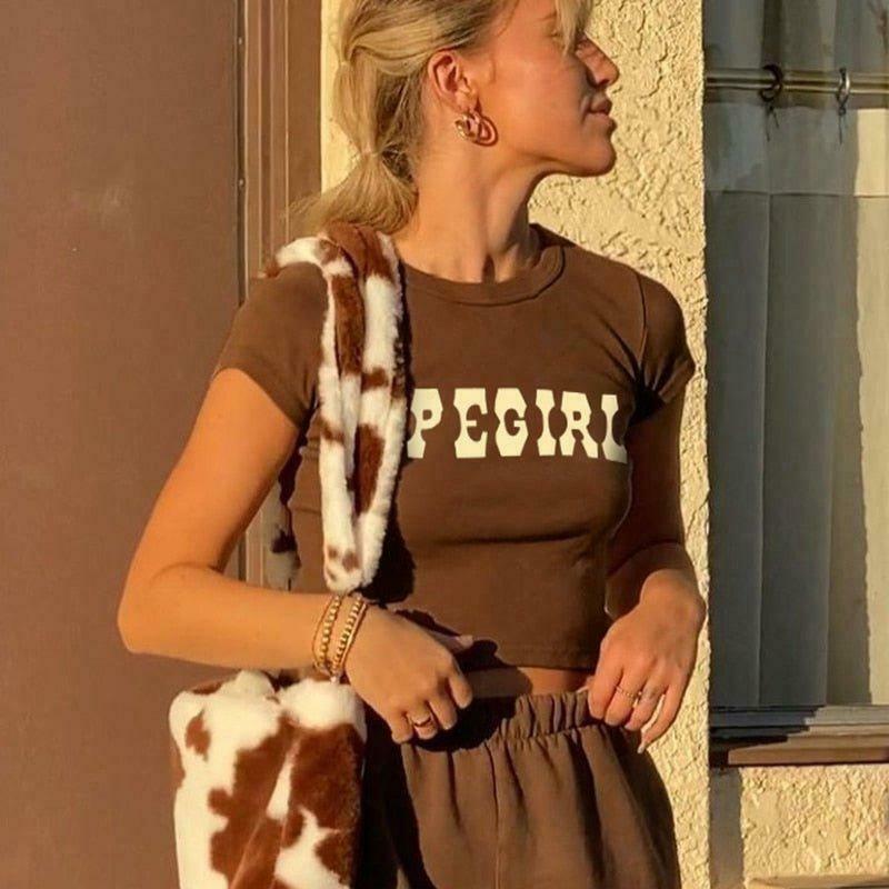 Y2K Aesthetic Vintage Crop Top - Coquette Style Grunge Fashion Women's Clothing